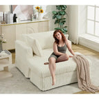 47.8 Chaise longue rembourrée surdimensionnée avec oreillers