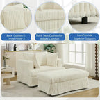 47.8 Chaise longue rembourrée surdimensionnée avec oreillers