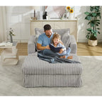 47.8 Chaise longue rembourrée surdimensionnée avec oreillers