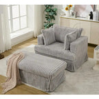 47.8 Chaise longue rembourrée surdimensionnée avec oreillers