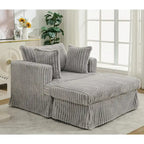 47.8 Chaise longue rembourrée surdimensionnée avec oreillers