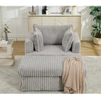 47.8 Chaise longue rembourrée surdimensionnée avec oreillers