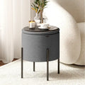 Pouf rond rembourré avec rangement caché pour salon chambre