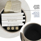 Pouf rond rembourré avec rangement caché pour salon chambre