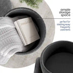 Pouf rond rembourré avec rangement caché pour salon chambre