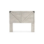 Tête de lit en bois à panneau style ferme, motif croix de Saint-André, gris – Lit double/grand lit