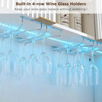 Meuble de bar à vin 72, meuble de bar à café moderne en bois avec lumières LED - N/A