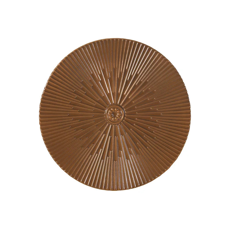 Lot de 2 tables d'appoint rondes Sunburst en fer – Style industriel bohème