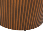 Lot de 2 tables d'appoint rondes Sunburst en fer – Style industriel bohème