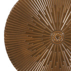 Lot de 2 tables d'appoint rondes Sunburst en fer – Style industriel bohème