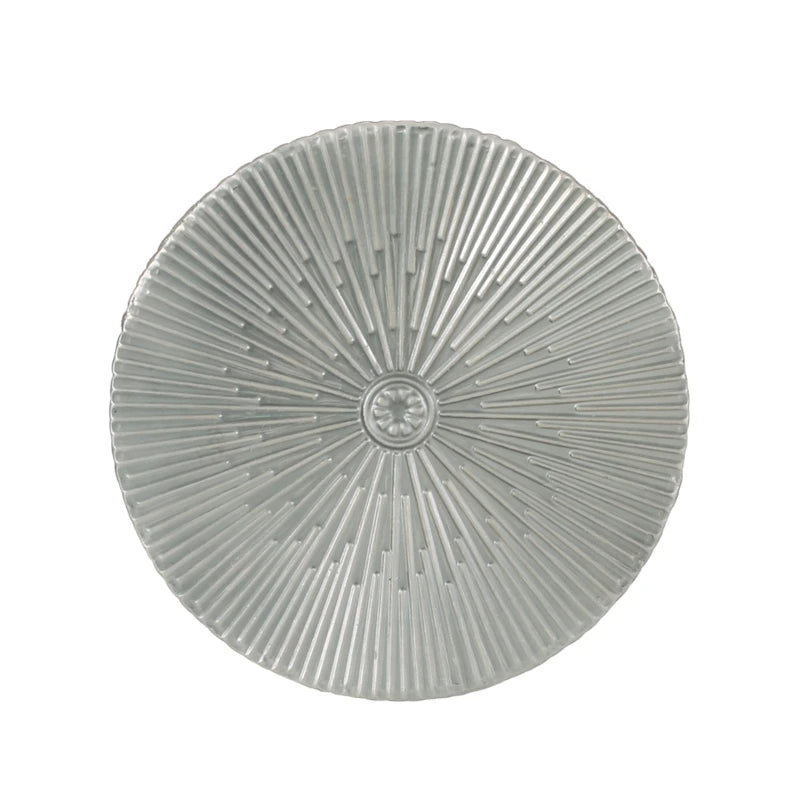 Lot de 2 tables d'appoint rondes Sunburst en fer – Style industriel bohème
