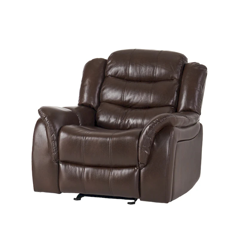 Fauteuil inclinable planeur en cuir synthétique avec rotation fluide pour le salon