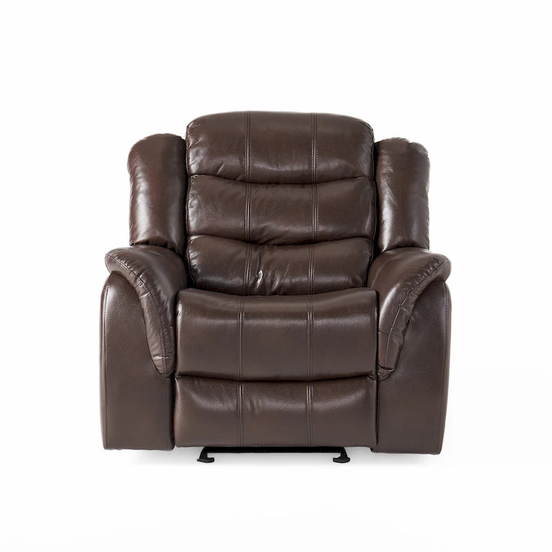 Fauteuil inclinable planeur en cuir synthétique avec rotation fluide pour le salon