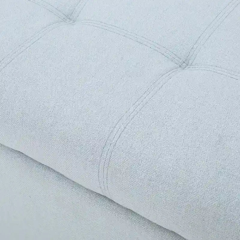 Banc Ottoman de Rangement en Tissu capitonné style Mission pour Salon Chambre à Coucher