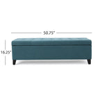 Banc Ottoman de Rangement en Tissu capitonné style Mission pour Salon Chambre à Coucher