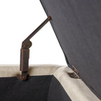 Banc Ottoman de Rangement en Tissu capitonné style Mission pour Salon Chambre à Coucher