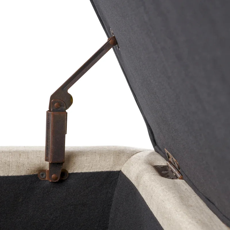 Banc Ottoman de Rangement en Tissu capitonné style Mission pour Salon Chambre à Coucher