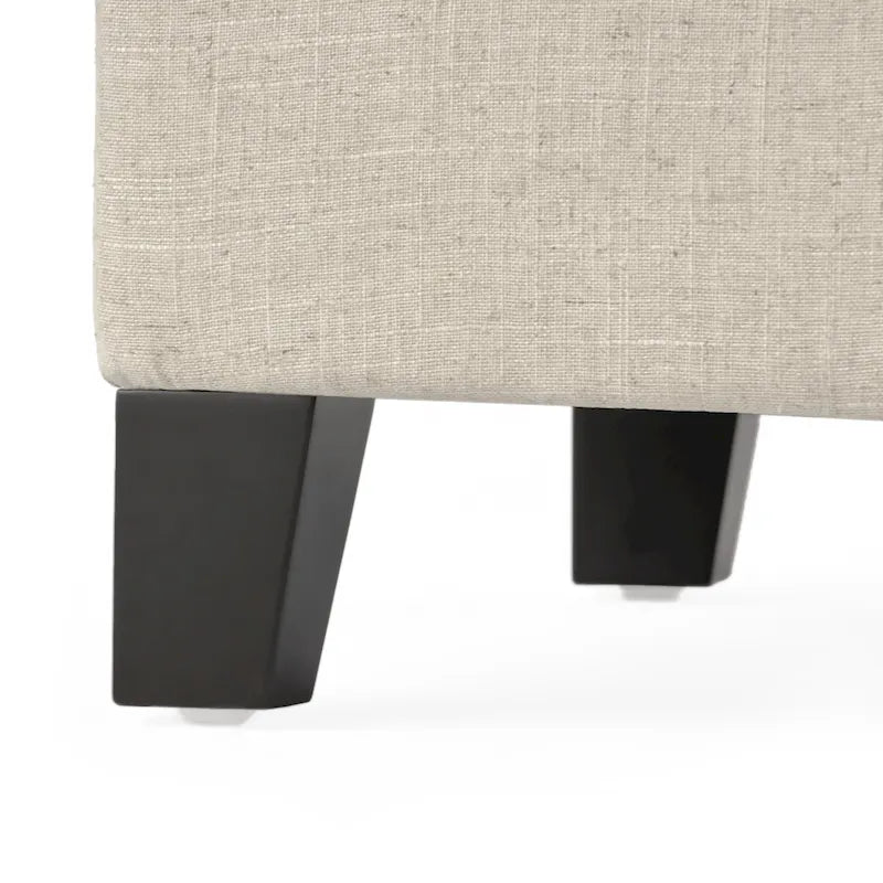 Banc Ottoman de Rangement en Tissu capitonné style Mission pour Salon Chambre à Coucher