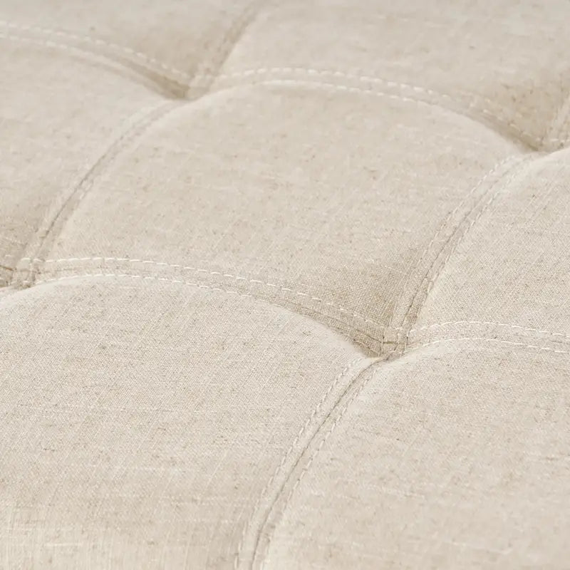 Banc Ottoman de Rangement en Tissu capitonné style Mission pour Salon Chambre à Coucher