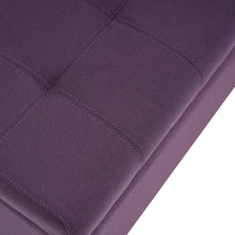 Banc Ottoman de Rangement en Tissu capitonné style Mission pour Salon Chambre à Coucher