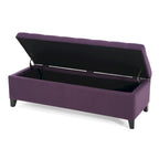 Banc Ottoman de Rangement en Tissu capitonné style Mission pour Salon Chambre à Coucher