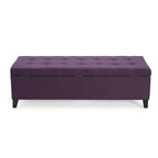 Banc Ottoman de Rangement en Tissu capitonné style Mission pour Salon Chambre à Coucher