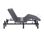 Sommier réglable anti-douleur, électrique avec massage de tête et de pieds inclinable à 3 vitesses, télécommande sans fil, chargeur ports USB