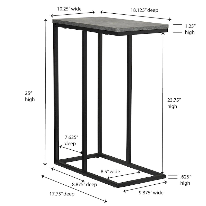 Table d'appoint en C Household Essentials