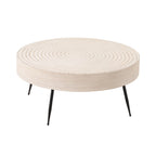 Ensemble de 2 tables basses rustiques avec étagère pour salon