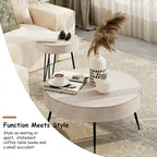 Ensemble de 2 tables basses rustiques avec étagère pour salon
