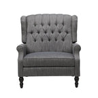 Fauteuil inclinable à dossier capitonné surdimensionné en tissu pour salon