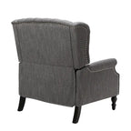 Fauteuil inclinable à dossier capitonné surdimensionné en tissu pour salon