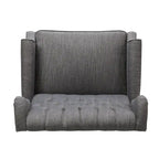 Fauteuil inclinable à dossier capitonné surdimensionné en tissu pour salon