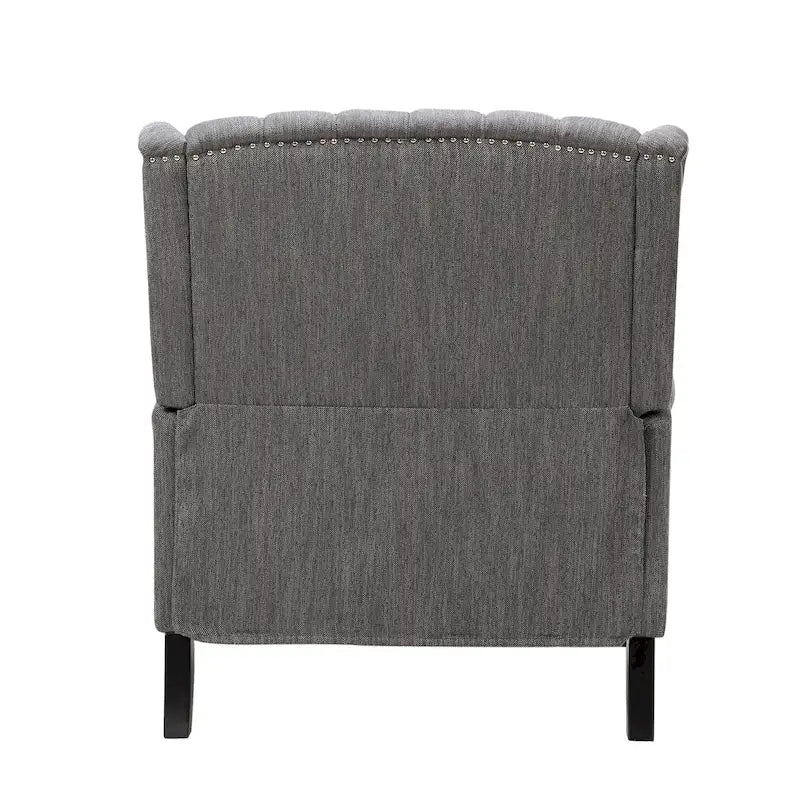 Fauteuil inclinable à dossier capitonné surdimensionné en tissu pour salon