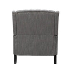 Fauteuil inclinable à dossier capitonné surdimensionné en tissu pour salon