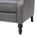 Fauteuil inclinable à dossier capitonné surdimensionné en tissu pour salon