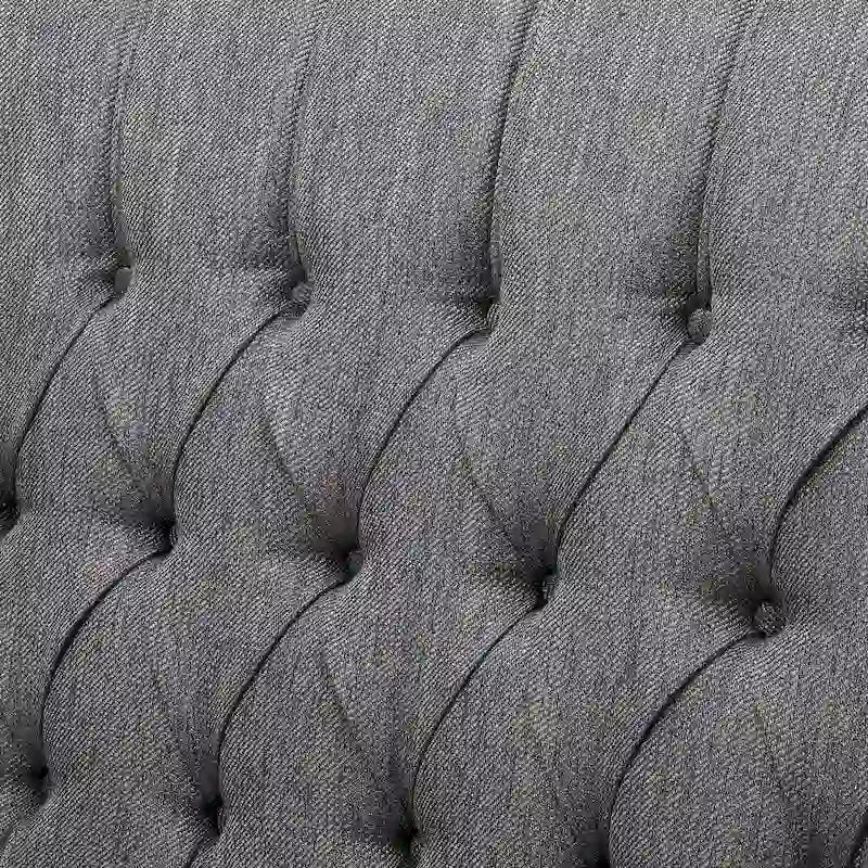 Fauteuil inclinable à dossier capitonné surdimensionné en tissu pour salon