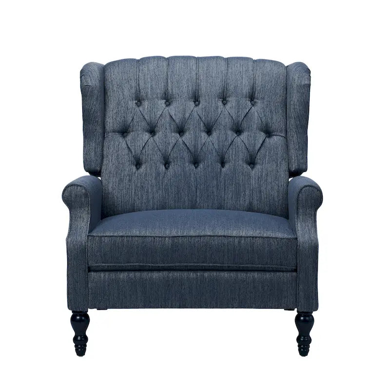 Fauteuil inclinable à dossier capitonné surdimensionné en tissu pour salon