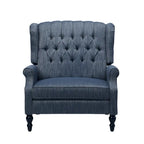 Fauteuil inclinable à dossier capitonné surdimensionné en tissu pour salon