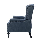 Fauteuil inclinable à dossier capitonné surdimensionné en tissu pour salon