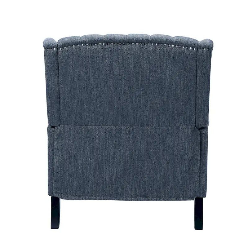 Fauteuil inclinable à dossier capitonné surdimensionné en tissu pour salon