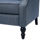 Fauteuil inclinable à dossier capitonné surdimensionné en tissu pour salon