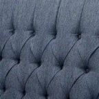 Fauteuil inclinable à dossier capitonné surdimensionné en tissu pour salon