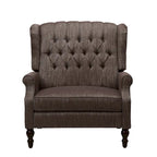 Fauteuil inclinable à dossier capitonné surdimensionné en tissu pour salon
