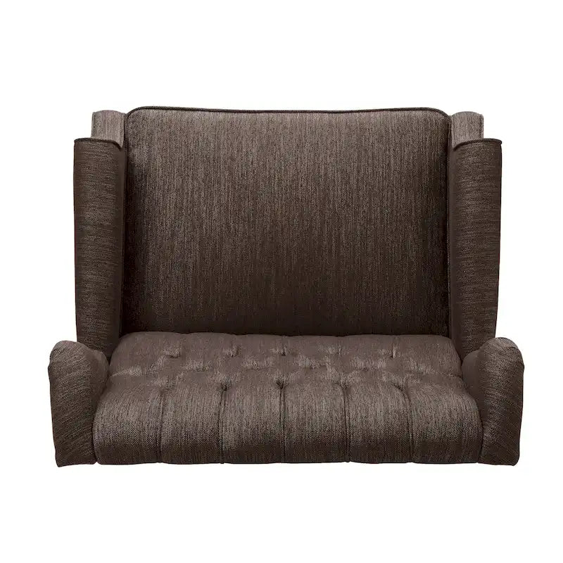 Fauteuil inclinable à dossier capitonné surdimensionné en tissu pour salon