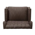 Fauteuil inclinable à dossier capitonné surdimensionné en tissu pour salon