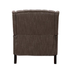 Fauteuil inclinable à dossier capitonné surdimensionné en tissu pour salon