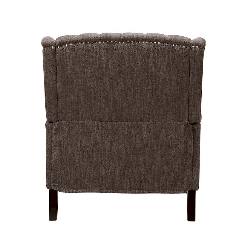 Fauteuil inclinable à dossier capitonné surdimensionné en tissu pour salon