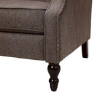 Fauteuil inclinable à dossier capitonné surdimensionné en tissu pour salon