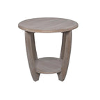 Table d'appoint de style rustique avec étagère ouverte pour salon et chambre